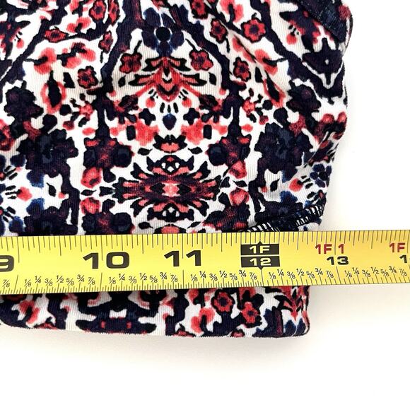 Athleta Sports Bra Indigo Shores Size Medium Red White Blue Print Gym Racerback - Picture 5 of 7